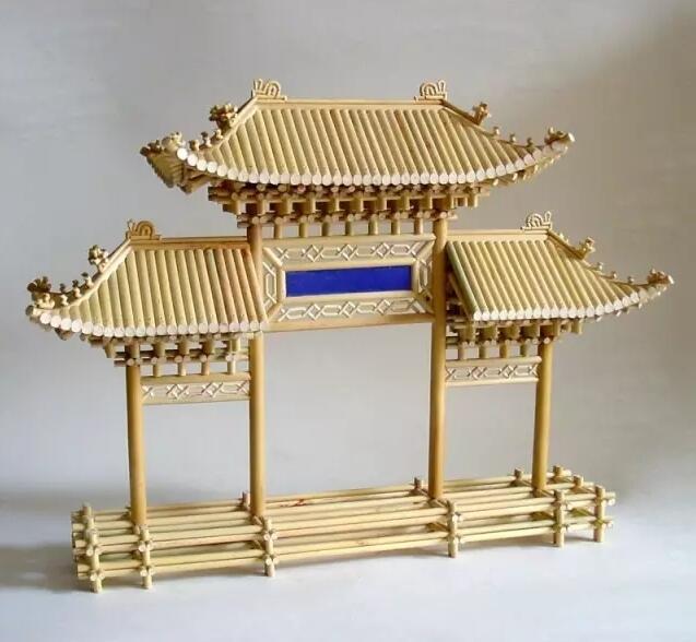 高粱杆艺术品 牌楼